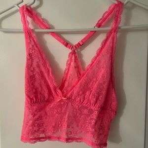 Victoria, secrets lace pink bralette